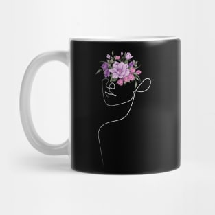 Find the Closest Flowers Bouquet and Put it on your Head | One Line Drawing | One Line Art | Minimal | Minimalist Mug